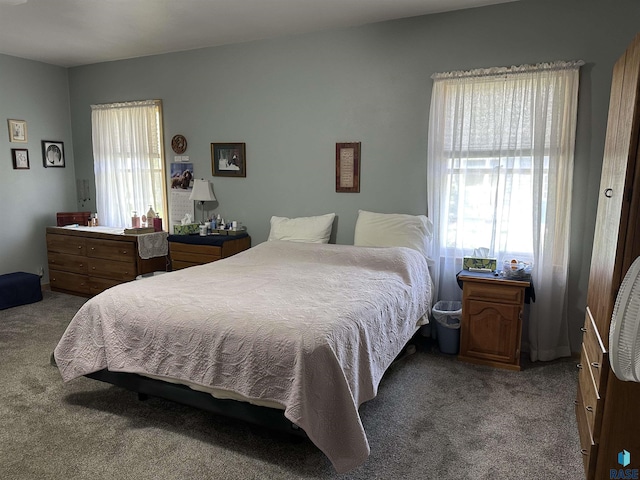 view of carpeted bedroom