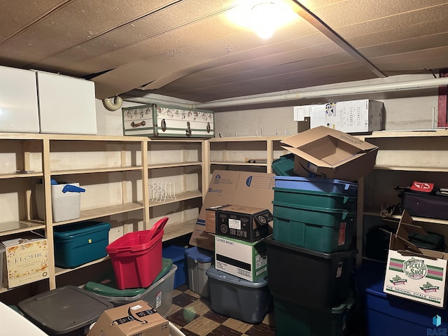 view of storage area