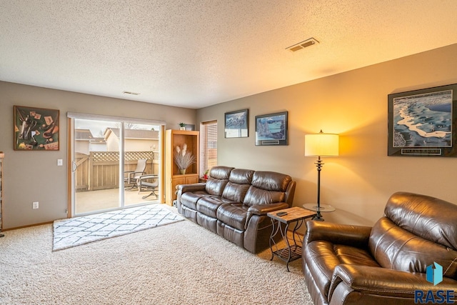 1805 S Sertoma Ave Unit 105, Sioux Falls, SD 57106 - carpeted living area with a textured ceiling and baseboards