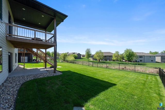 2009 S Firestone Ln, Sioux Falls, SD 57110 - view of yard with stairway, a residential view, and a deck