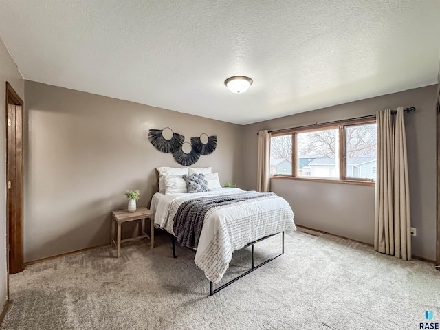 120 S Yellowstone Dr, Brandon, SD 57005 - bedroom with light colored carpet, a textured ceiling, and baseboards