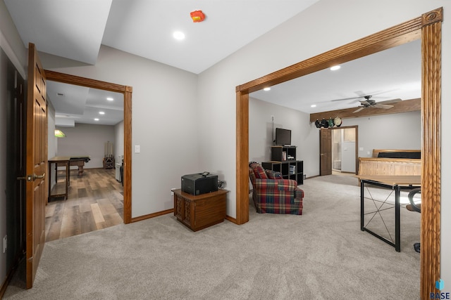48190 265th St, Brandon, SD 57005 - corridor featuring carpet flooring, recessed lighting, and baseboards