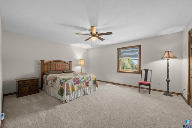 48190 265th St, Brandon, SD 57005 - carpeted bedroom featuring baseboards and a ceiling fan