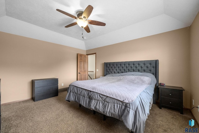 2305 N Ivy Rd, Tea, SD 57064 - carpeted bedroom with ceiling fan, baseboards, and vaulted ceiling