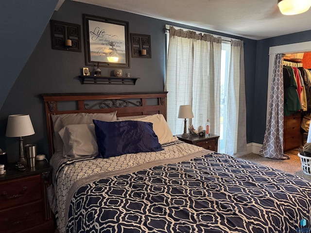 view of carpeted bedroom