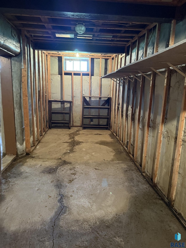 view of basement