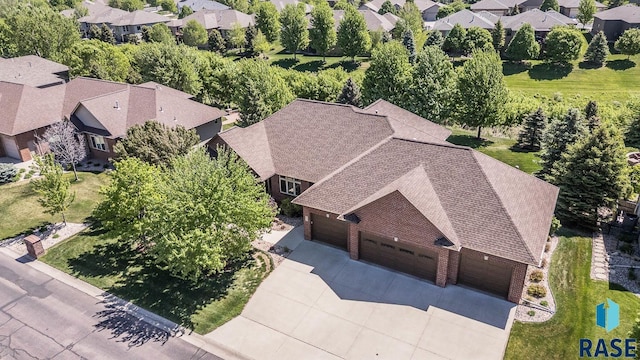 aerial view of residential area