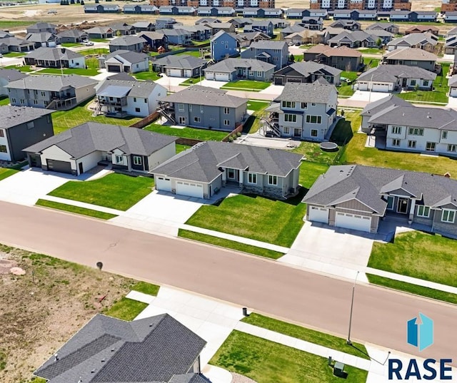 aerial perspective of suburban area