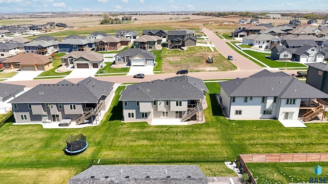 aerial perspective of suburban area