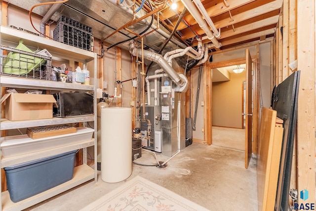 408 N Oak Ridge Rd, Brandon, SD 57005 - unfinished basement with a water softener system and heating unit
