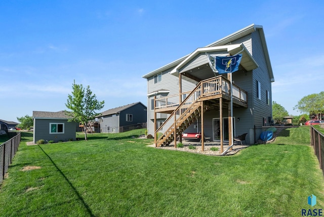 2320 N Ivy Rd, Tea, SD 57064 - rear view of property with a wooden deck and stairs