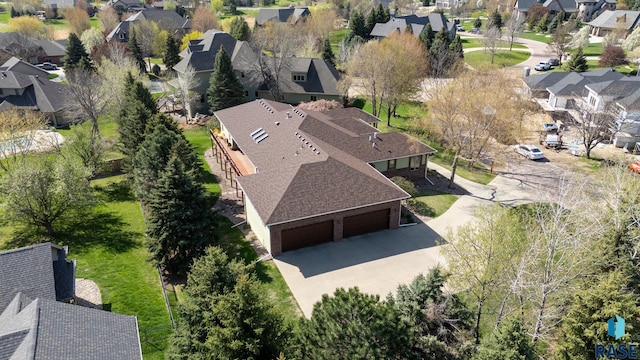 aerial perspective of suburban area