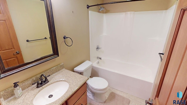 851 Regency Ct, Brookings, SD 57006 - bathroom featuring toilet, vanity, and bathing tub / shower combination