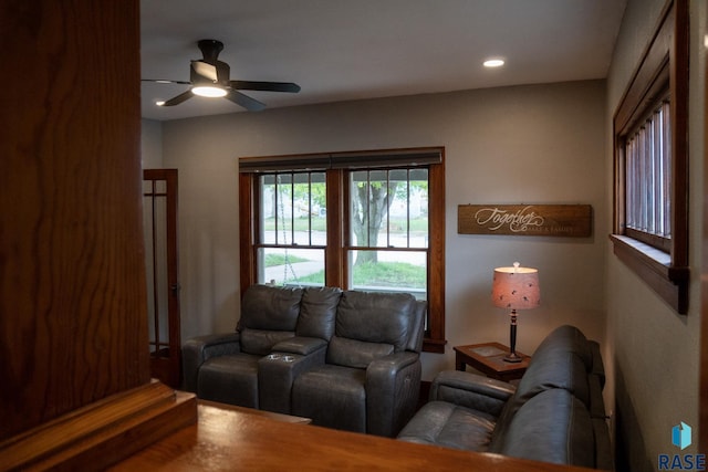 26007 482nd Ave, Corson, SD 57005 - living area with ceiling fan and recessed lighting