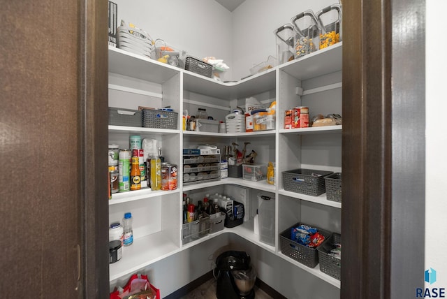 view of storage area