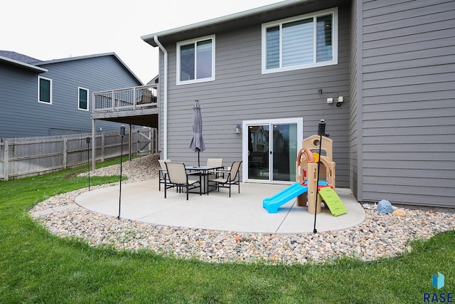 812 Trojan Ave, Hartford, SD 57033 - rear view of property with a patio