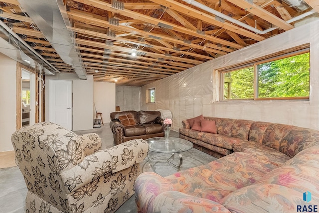 5616 S Shadow Wood Pl, Sioux Falls, SD 57108 - living area with finished concrete floors