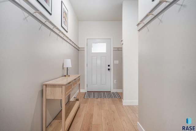 110 Skyline Dr, Valley Springs, SD 57068 - doorway featuring light wood finished floors and baseboards