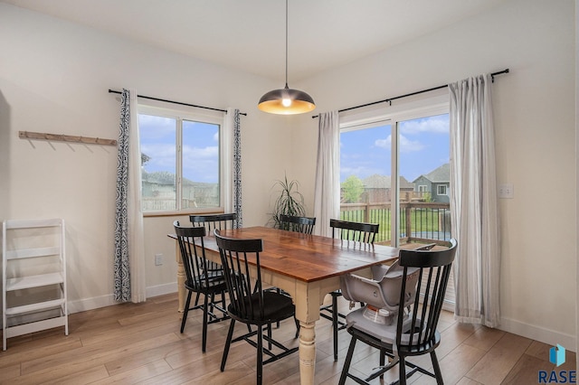 110 Skyline Dr, Valley Springs, SD 57068 - dining room featuring light wood-style floors and baseboards