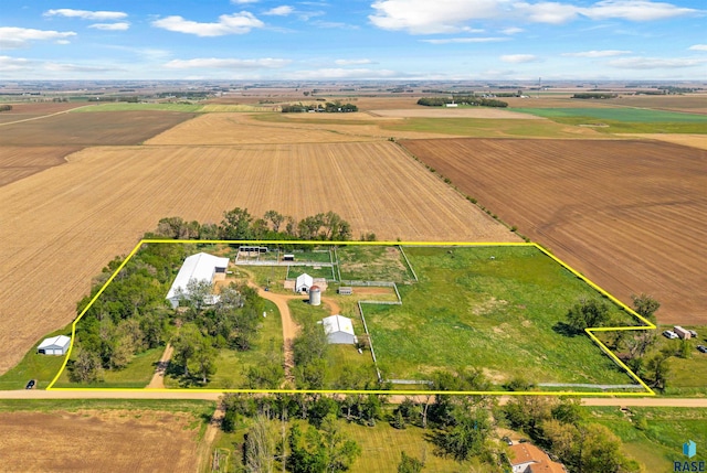 47138 293rd St, Beresford, SD 57004 - overview of rural landscape with property parcel outlined and large plots for crops