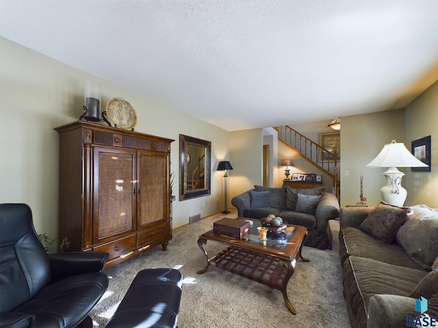 2904 E 52nd St, Sioux Falls, SD 57103 - carpeted living area with stairway