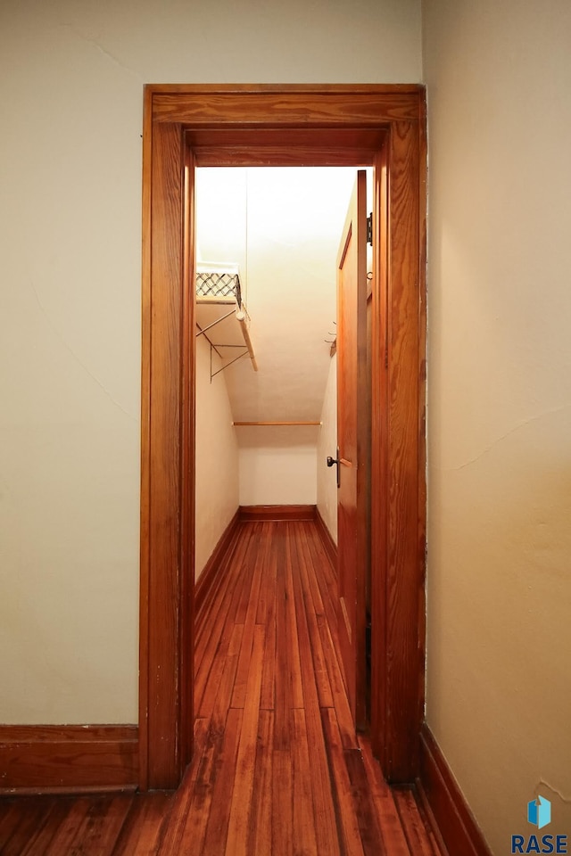 105 N 7th St, Beresford, SD 57004 - hall featuring hardwood / wood-style floors and baseboards
