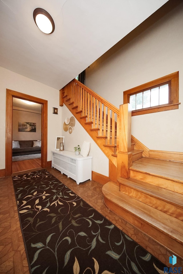 105 N 7th St, Beresford, SD 57004 - stairs featuring baseboards