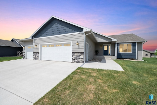 525 Quartzite Ave, Tea, SD 57064 - ranch-style house featuring a garage, a lawn, and driveway