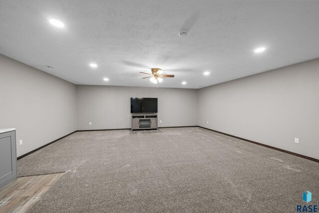 525 Quartzite Ave, Tea, SD 57064 - unfurnished living room featuring recessed lighting, ceiling fan, baseboards, and light carpet