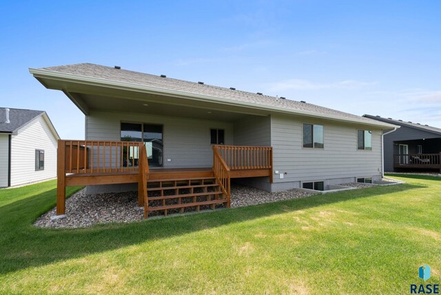 525 Quartzite Ave, Tea, SD 57064 - back of house with a deck and a yard