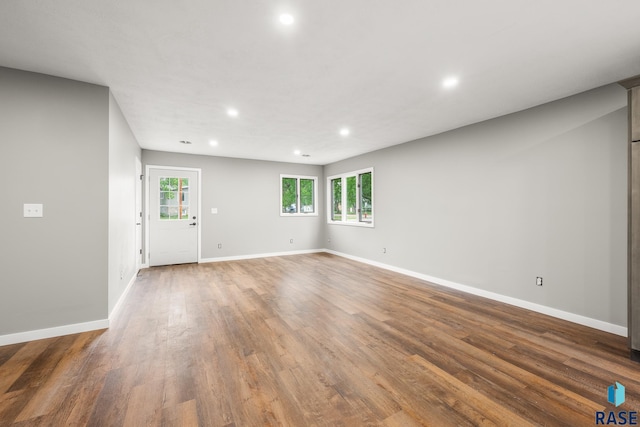 331 E Norton Ave, Salem, SD 57058 - spare room featuring recessed lighting, wood finished floors, and baseboards