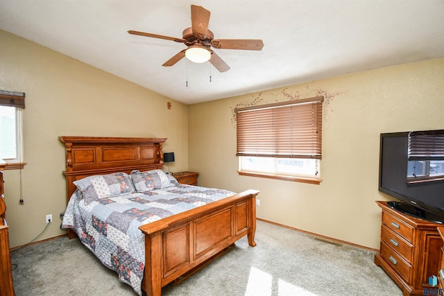 5813 W Clay St, Sioux Falls, SD 57106 - bedroom with baseboards, light carpet, and ceiling fan