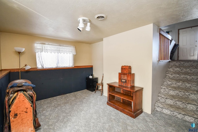 5813 W Clay St, Sioux Falls, SD 57106 - living area with carpet and stairway