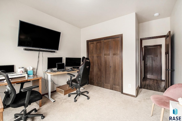 3613 Prairie Wind St, Sioux Falls, SD 57108 - home office featuring carpet flooring and baseboards