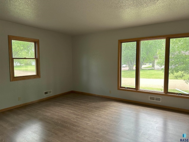 800 N Poplar St, Bridgewater, SD 57319 - unfurnished room featuring light wood-type flooring, baseboards, and a textured ceiling