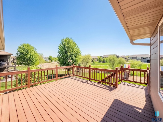 1817 W Ashton Trl, Brandon, SD 57005 - wooden deck featuring a residential view