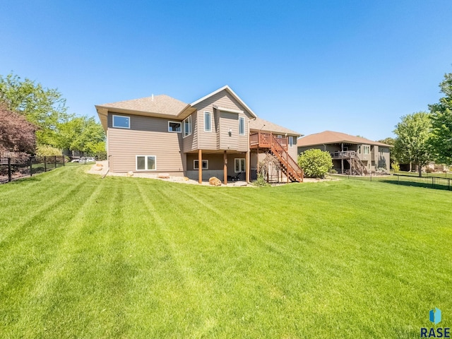 1817 W Ashton Trl, Brandon, SD 57005 - back of property with stairway and a deck