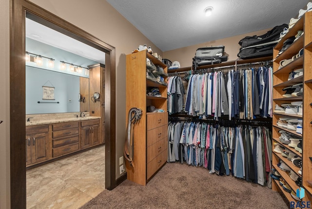 1301 S Hyannis Port Ln, Sioux Falls, SD 57106 - spacious closet with a sink and light colored carpet