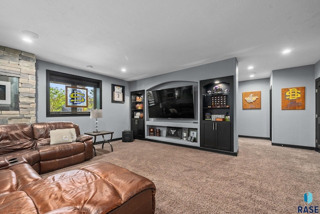1301 S Hyannis Port Ln, Sioux Falls, SD 57106 - carpeted living room featuring baseboards and recessed lighting