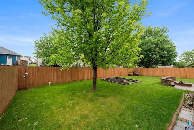 7308 W 53rd St, Sioux Falls, SD 57106 - view of yard featuring an outdoor fire pit