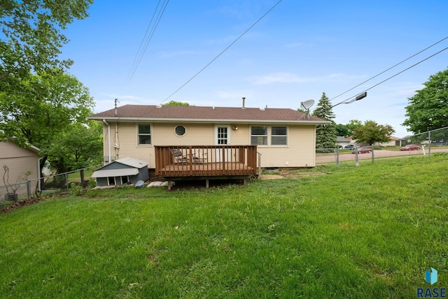 1300 S Point Dr, Sioux Falls, SD 57103 - back of house featuring a wooden deck