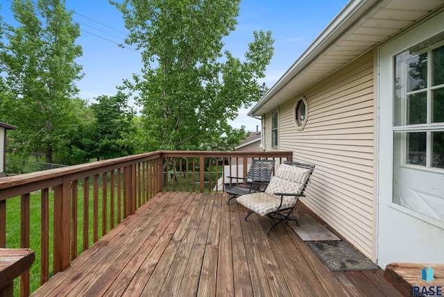 1300 S Point Dr, Sioux Falls, SD 57103 - view of wooden deck
