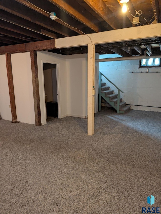 302 E 19th St, Sioux Falls, SD 57105 - basement featuring stairway