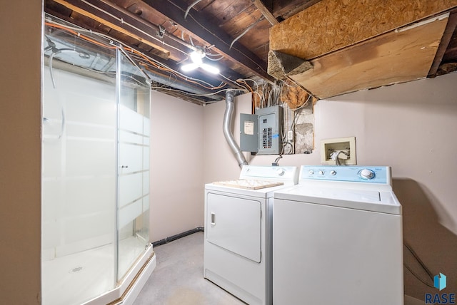 1530 W 10th St, Sioux Falls, SD 57104 - washroom featuring separate washer and dryer and electric panel