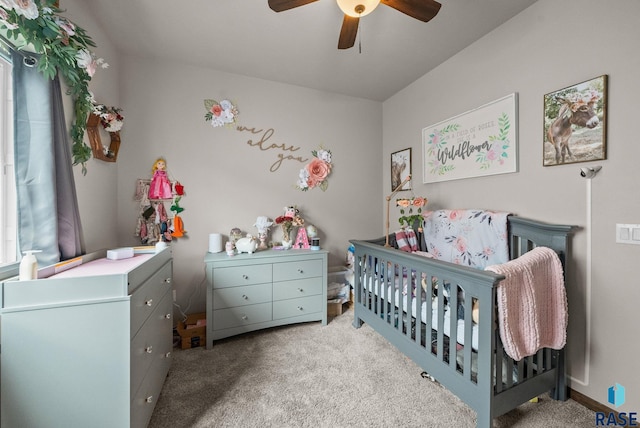 5205 S Eastwind Ave, Sioux Falls, SD 57108 - carpeted bedroom featuring a ceiling fan and a nursery area