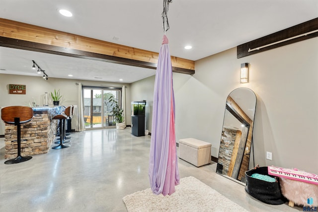 1716 E Tracy Ln, Sioux Falls, SD 57103 - corridor with finished concrete floors and recessed lighting