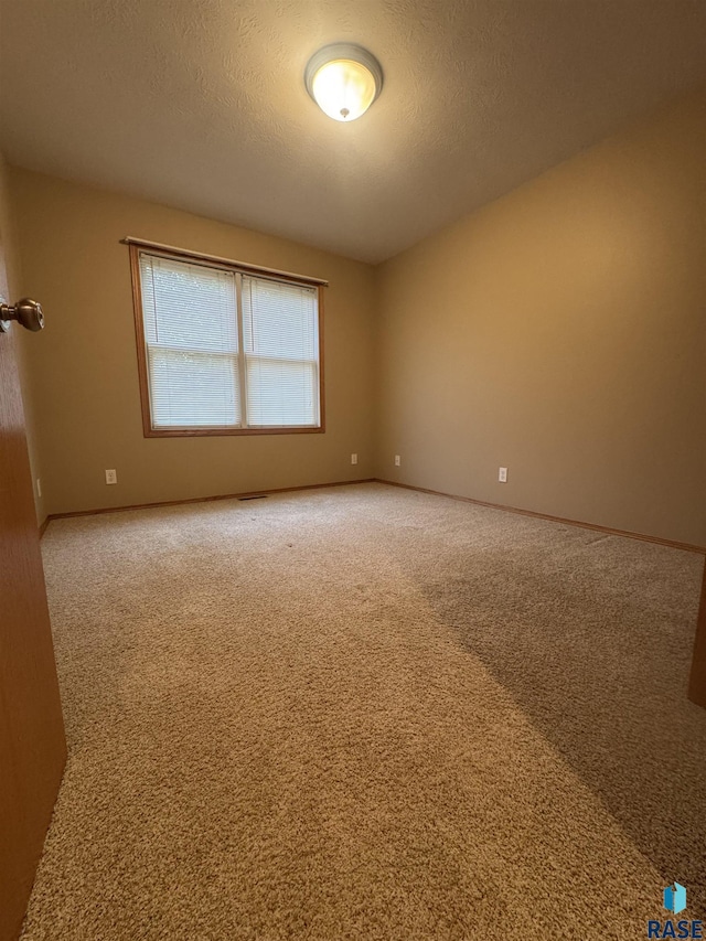 300 W Pipestone Ave, Flandreau, SD 57028 - carpeted spare room featuring baseboards and a textured ceiling