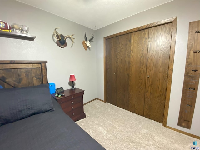 4604 S Woodwind Ln, Sioux Falls, SD 57103 - bedroom featuring carpet, a closet, and baseboards