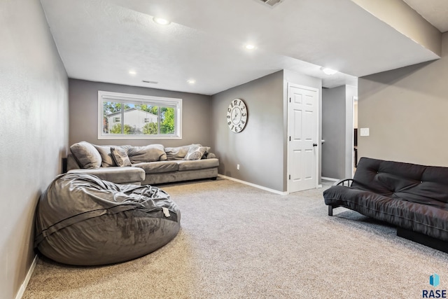 6501 W 46th St, Sioux Falls, SD 57106 - carpeted living area with baseboards and recessed lighting