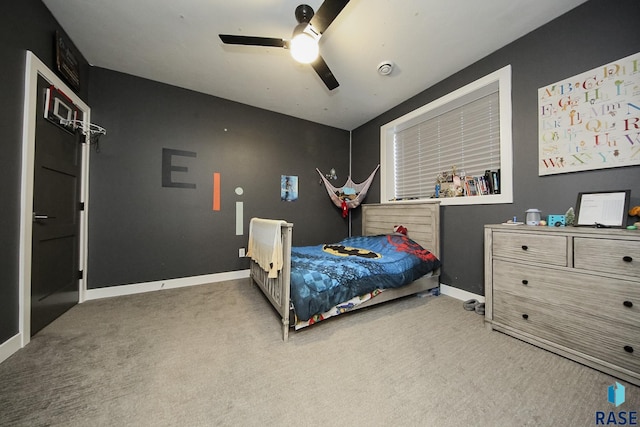 8609 E Fiddlewood Dr, Sioux Falls, SD 57110 - carpeted bedroom featuring baseboards and ceiling fan